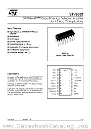 STV9382 datasheet pdf ST Microelectronics