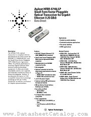 HFBR-5710L datasheet pdf Agilent (Hewlett-Packard)