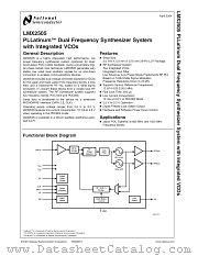 LMX2505 datasheet pdf National Semiconductor