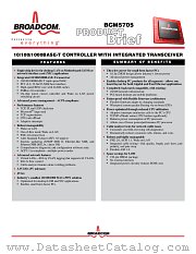 BCM5705 datasheet pdf Broadcom