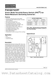 FSCQ0765RT datasheet pdf Fairchild Semiconductor