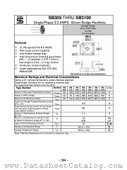 SB305 datasheet pdf Taiwan Semiconductor