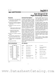 BQ2011SN-D118G4 datasheet pdf Texas Instruments
