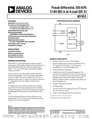 AD7453BRT-REEL7 datasheet pdf Analog Devices