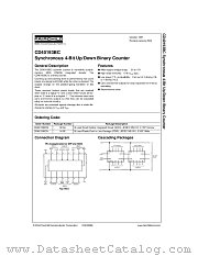 CD40193BCM datasheet pdf Fairchild Semiconductor