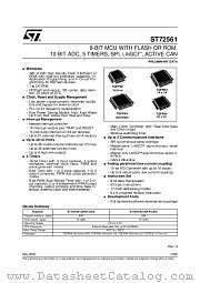 ST72561 datasheet pdf ST Microelectronics
