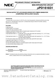 UPD161831P datasheet pdf NEC