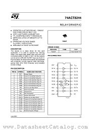 74ACT8244 datasheet pdf ST Microelectronics