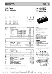 MDD172-12N1 datasheet pdf IXYS