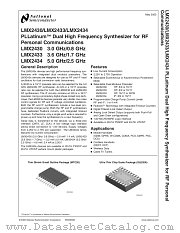 LMX2433TM datasheet pdf National Semiconductor
