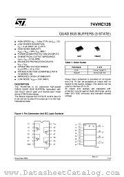 74VHC126 datasheet pdf ST Microelectronics