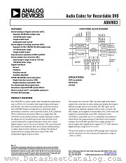 ADAV803 datasheet pdf Analog Devices