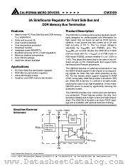 CM3109-00SH datasheet pdf California Micro Devices Corp