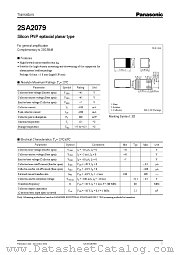 2SA2079 datasheet pdf Panasonic