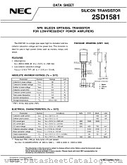 2SD1581-T datasheet pdf NEC