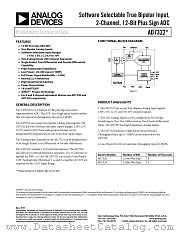 AD7322 datasheet pdf Analog Devices