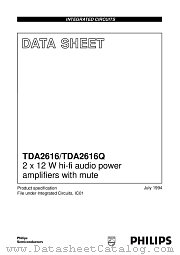 TDA2616/N1 datasheet pdf Philips