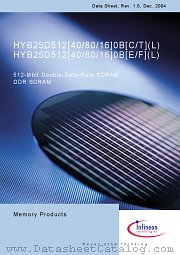 HYB25D512400BT-6 datasheet pdf Infineon