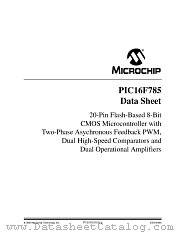 PIC16F785 datasheet pdf Microchip