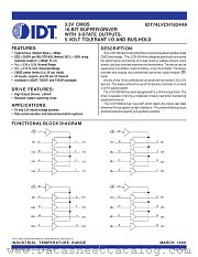 IDT74LVCH16244APV datasheet pdf IDT