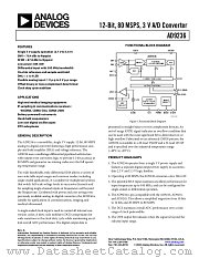 AD9236BCP-80 datasheet pdf Analog Devices
