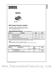 BCP54_L99Z datasheet pdf Fairchild Semiconductor