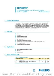 TDA8941P/N1 datasheet pdf Philips