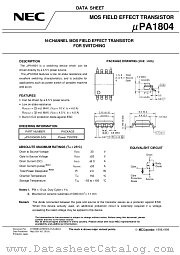 UPA1804GR-9JG-E1 datasheet pdf NEC