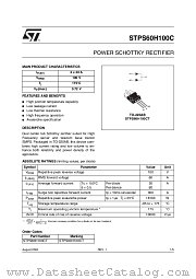 STPS60H100C datasheet pdf ST Microelectronics