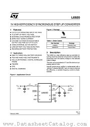 L6920 datasheet pdf ST Microelectronics