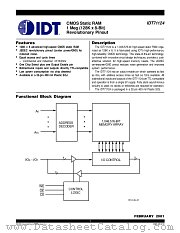 IDT71124S12YI8 datasheet pdf IDT