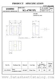 KL670UDX datasheet pdf Cosmo Electronics