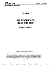 GC4116-PB-ASY datasheet pdf Texas Instruments