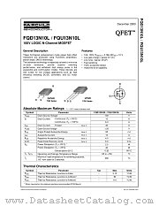 FQU13N10LTU datasheet pdf Fairchild Semiconductor