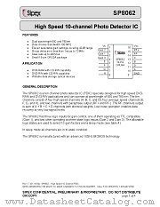 SP8062DG-L datasheet pdf Sipex Corporation