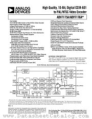ADV7176AKSZ datasheet pdf Analog Devices