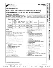 COP8CBE9HVA9 datasheet pdf National Semiconductor