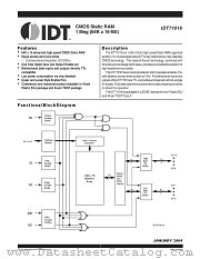 IDT71016S12YG8 datasheet pdf IDT
