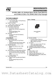 M36W0R6030T0 datasheet pdf ST Microelectronics
