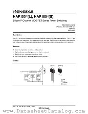 HAF1004L datasheet pdf Renesas