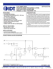 IDT74LVC74APG8 datasheet pdf IDT