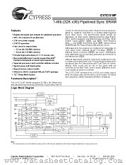 CY7C1218F datasheet pdf Cypress