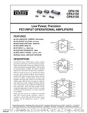 OPA130PA datasheet pdf Texas Instruments