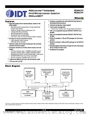 IDT79RC64V474-200DZ datasheet pdf IDT