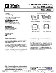 AD8652 datasheet pdf Analog Devices