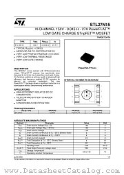 STL27N15 datasheet pdf ST Microelectronics