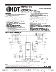 IDT70T3399S133DDI datasheet pdf IDT