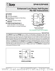 SP481EEN-L datasheet pdf Sipex Corporation