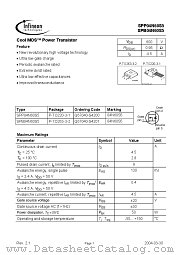 SPB04N60S5 datasheet pdf Infineon