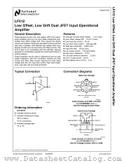 LF412A MWC datasheet pdf National Semiconductor